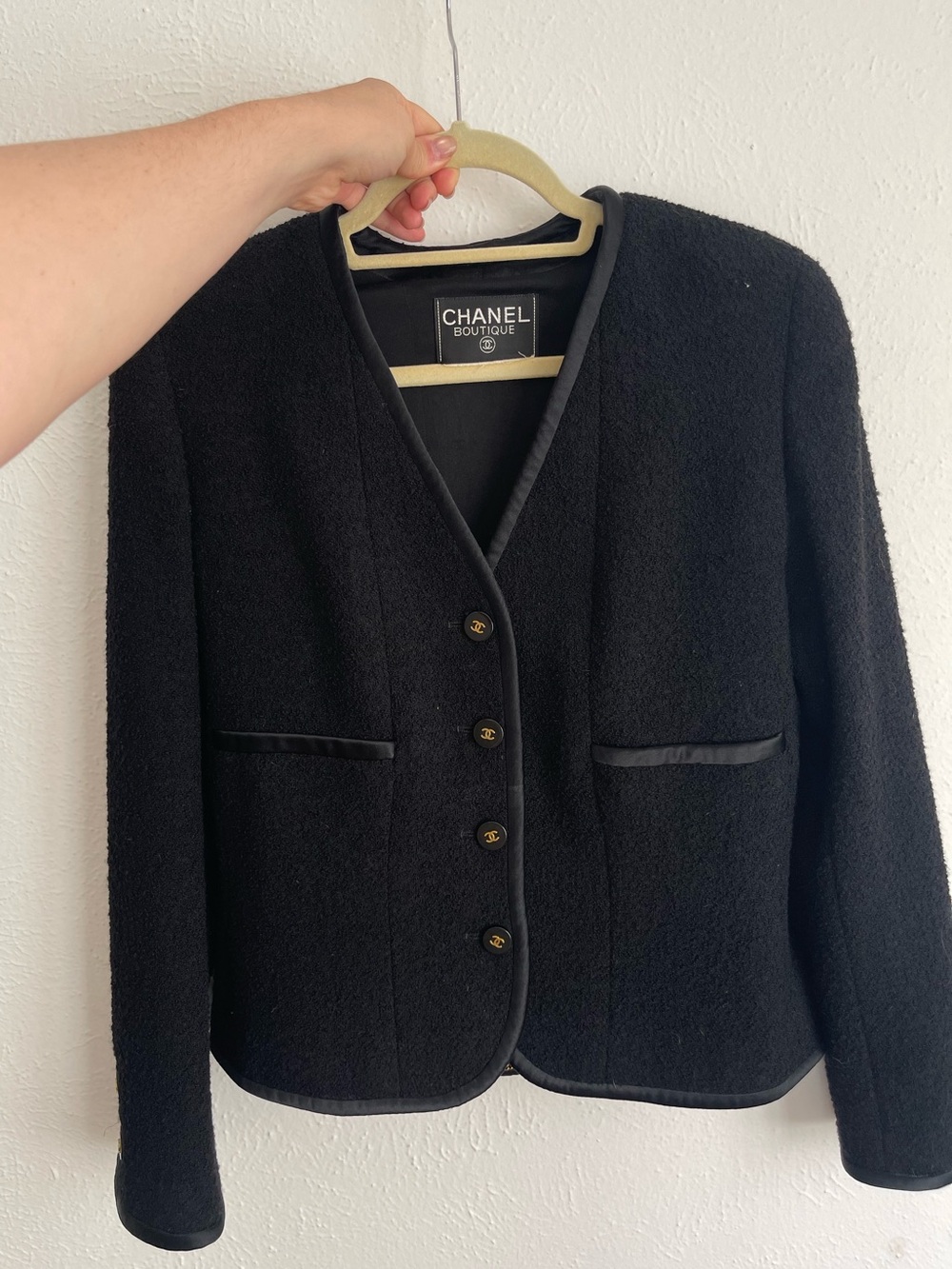 Black Wool Chanel Jacket